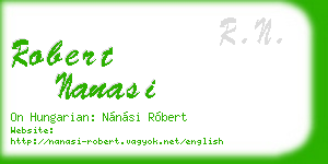 robert nanasi business card